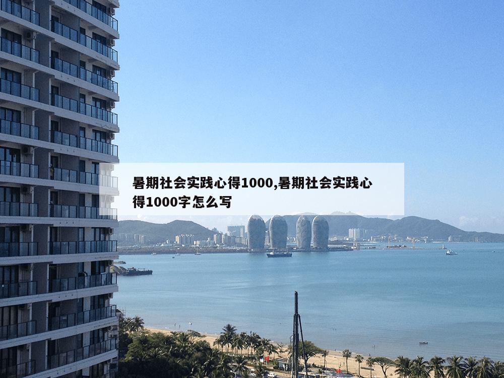 暑期社会实践心得1000,暑期社会实践心得1000字怎么写